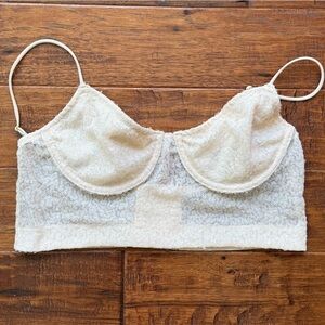 Anthropologie Sequin Mesh Crop top bra, Small